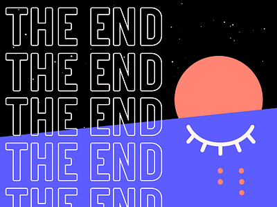 The End blog blog cover blue coral illustration shapes the end vector