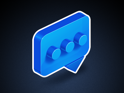 Blue Building block icon