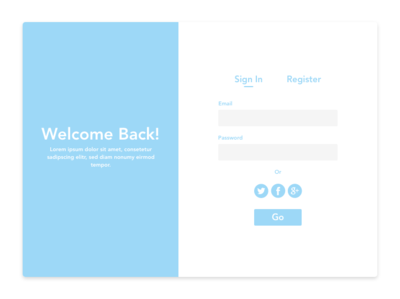 Sign In Ui design minimal ui ux web website