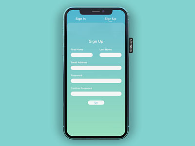 Sign Up app design iphone minimal signup ui