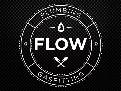 Flow Plumbing and Gasfitting Stamp badge flow logo plumbing stamp