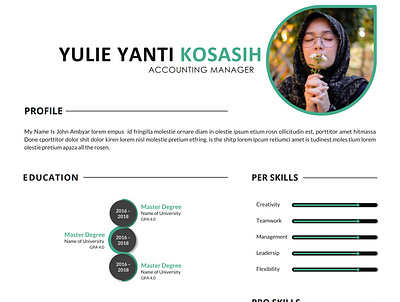 Clean Moder Resume cv design resume