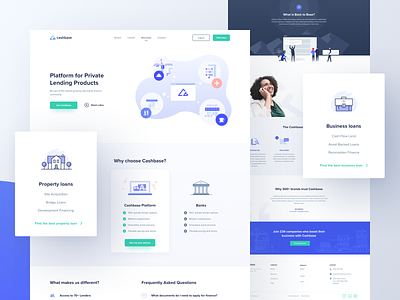 Cashbase | Subpages borrower broker cashbase dots gradients illustration landing page lender outline ui vector