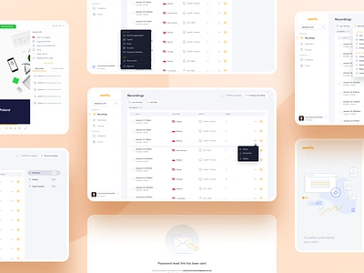 Userfy - analytics tool analytics dashboard fullstory hotjar illustration recording ui ux