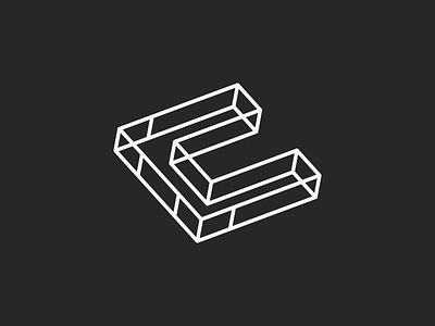 Carnes Construction Logo branding building c construction design geometry grid identity logo mark schematic square