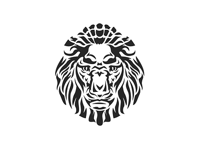 Lion Head Logo animal brand graphic head icon identity king leadership lion logo strong symmetrical