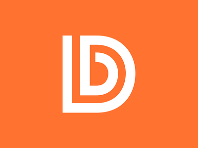 "Designbuddy" Monogram / Logo b branding continuous d identity initials lettering logo mark monogram orange