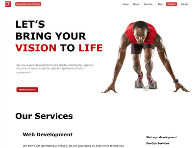 Company home page design animation branding design figma illustration logo ui ux vector webdesign