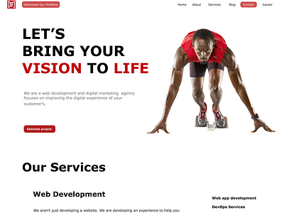 Company home page design