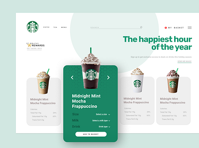 Starbuck design animation branding design figma illustration logo ui ux vector webdesign