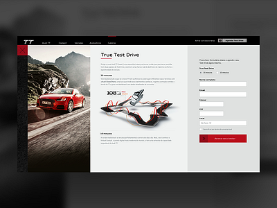 Audi Form audi car drive form interface test track ui