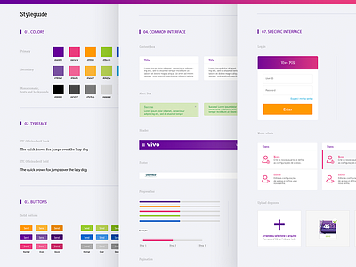 Vivo Pos Style Guide design interface pos styleguide telefonica ui visual vivo