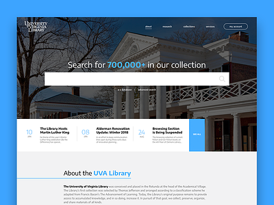 University of Virginia Library interface library search study ui