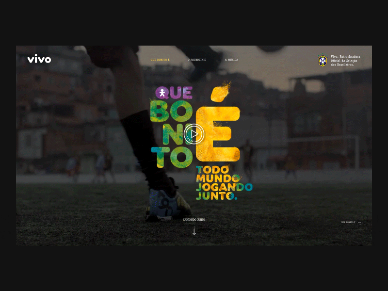 Vivo Jogue Junto Version 1 design interface ui vivo web design world cup
