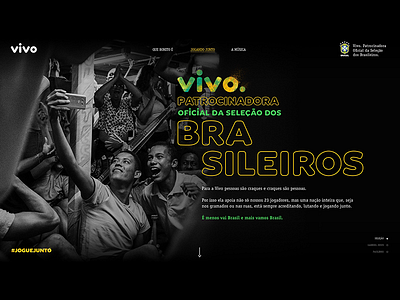 Vivo Jogue Junto brazil hotsite interface soccer telefonica ui vivo web design world cup