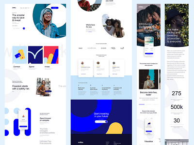 Moka animated art direction blue blue and white shape shapes ui ui ux ui design uidesign uiux web web design webdesign website website design