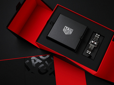 TAG Heuer Packaging brand identity luxurious luxury package design packagedesign packaging packaging design red redesign stationary stationary design stationery stationery design