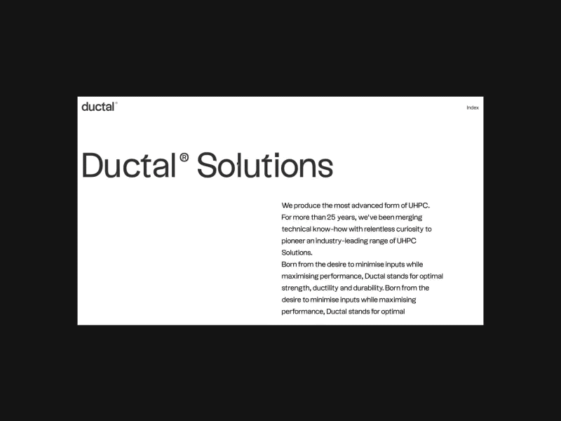 Ductal animation brut font graphic design interface minimal motion motion graphics typo ui ux webdesign