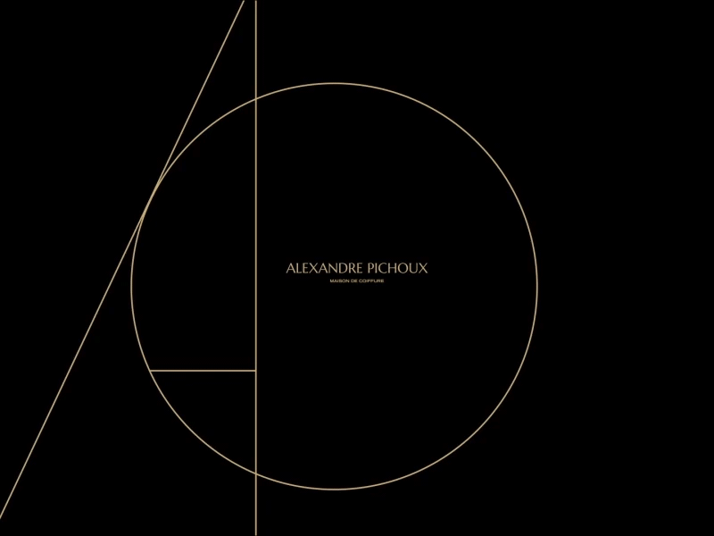 Alexandre Pichoux animation artdeco black brandingbrand coiffeur design gold hair identity identité interface logo logotype minimal monogram monogramme motion ui ux webdesign
