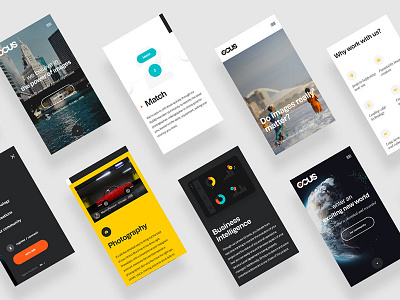 Ocus digital iphone x minimal mobile design mobile ui responsive site ui ux webdesign