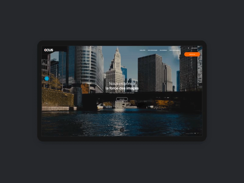 Ocus home concept home motion homepage homepage animation interactive motion concept photography ui uidesign uiux zoom