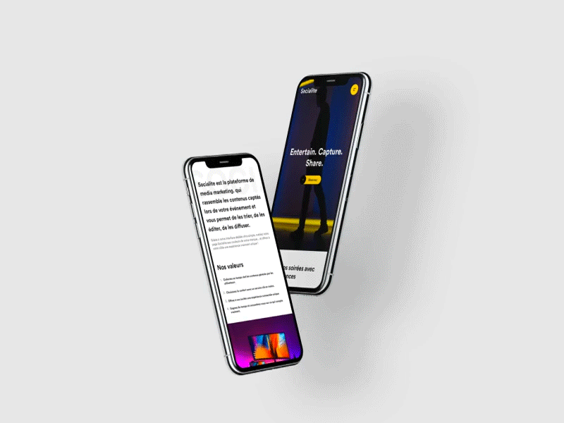 Socialite aftereffects animation iphone logotype mobile mobile ui toggle uiux yellow