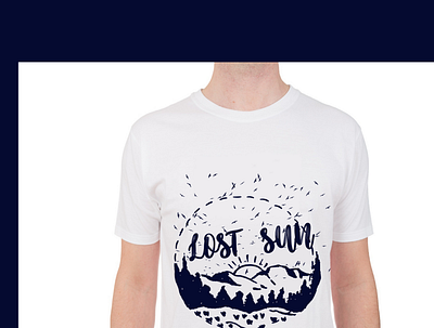 LOST SUN - T-shirt design branding design graphic design illustration typography