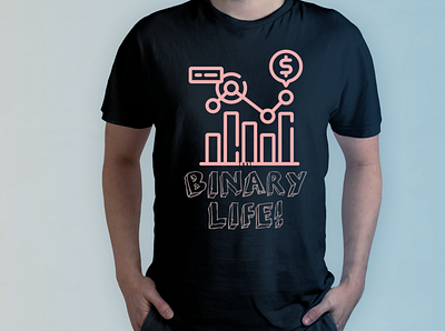 Binary life T- Shirt design branding design graphic design typography