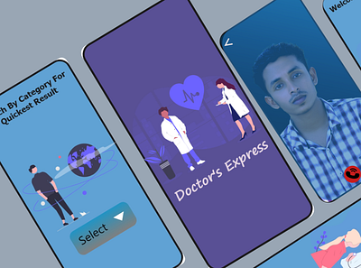 Doctors's Express UX & UI app branding design ui ux