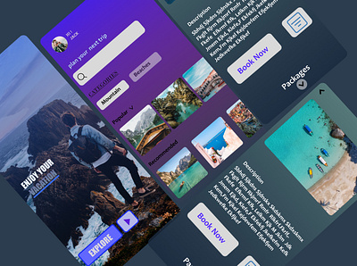 TRAVEL APP UI & UX app design ui ux