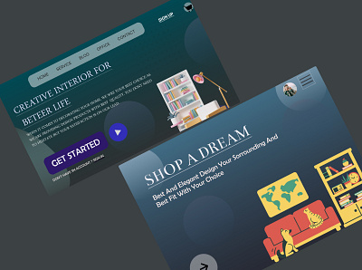 Furniture E-commerce web app design ui ux