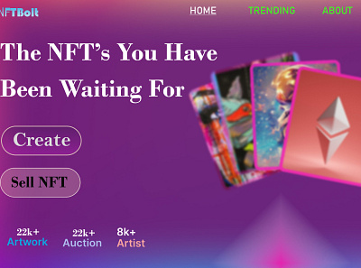 NFT design nft ui ux vector