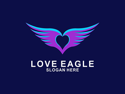 LOVE EAGLE LOGO 3d america animal animation app brand branding design dubai eagle graphic design illustration lion logo logos love motion graphics ui vector