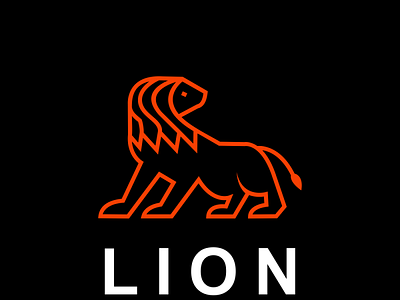 LION LOGO 3d america animal animation app branding design dubai france graphic design illustration lion logo motion graphics texas ui vector