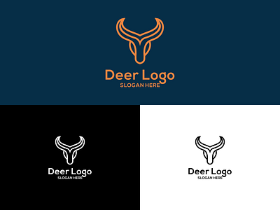DEER LOGO 3d animal animation app awesome brand branding deer design drawin dubai graphic design illustration logo logotypo motion graphics sketc ui usa vector