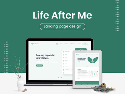 Life After Me Website Landing Page Design