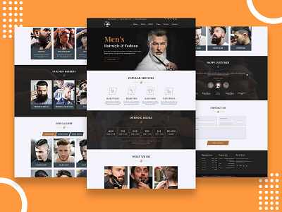 Glowman Barber Website Landing Page