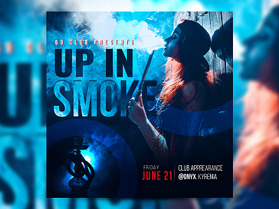 Smoke Hookah adobe adobe photoshop design event event flyer flyer flyer artwork flyer design graphic design hookah party party flyer photoshop poster poster design smoke