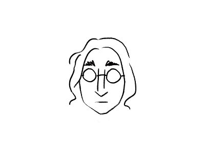 John Lennon illustration john lennon minimalism portrait spot illustration the beatles