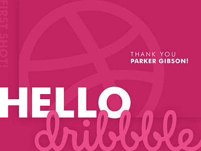 Hello Dribbble! first shot thank welcome you