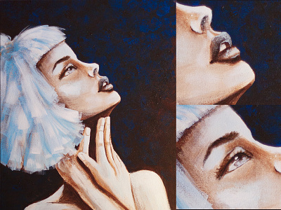 Acrylic portrait acrylic painting female female character portrait