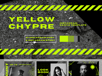 Yellow Chypre Instagram Canva Templates app branding canva canva apps design graphic design illustration instagram logo ui