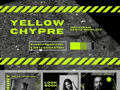 Yellow Chypre Instagram Canva Templates