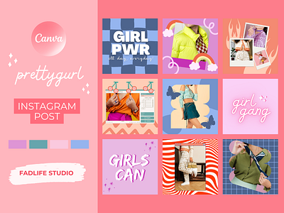 Prettygurl Canva Instagram Post Templates