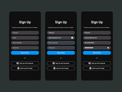 Daily UI 001 - Sign Up app dayli ui figma signup ui ui ux ux