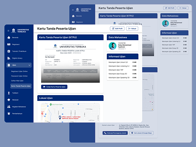 Dashboard - Examinees Card assignment card examiness figma ui ui design ui ux ui ux design universitas terbuka ux ux design web design