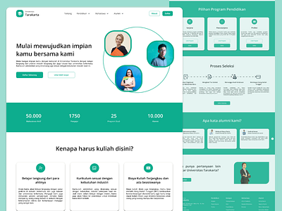 Tarakarta - Univesity Landing Page college figma landing page student ui ui design ui ux ui ux design university ux ux design web design