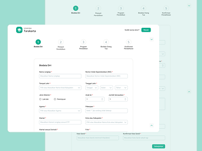 Tarakarta - College Application college college application figma ui ui design ui ux ui ux design university ux ux design web web design