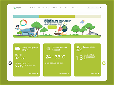 (Redesign) Website National Environment Agency (NEA) Singapore environment figma nea singapore ui ui design ui ux ui ux design ux ux design web web design