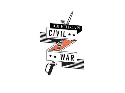 The American Civil War Coat of Arms 2d animation banner civil war coat of arms illustration logo vector